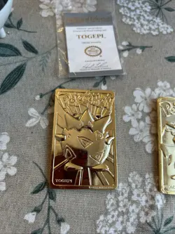 Set Of 4 23K Gold Plated Pokemon Cards Vintage 1999 Burger King Two Balls, Boxes - Image 2