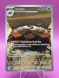 Pokemon TCG Crustle Rare Holo Illustration Card 186/182 Sv10: Destined Rivals - Image 1