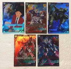 Lot of 5 Japanese Mobile Suit Gundam Arsenal Base Master Rare Card set - Image 1