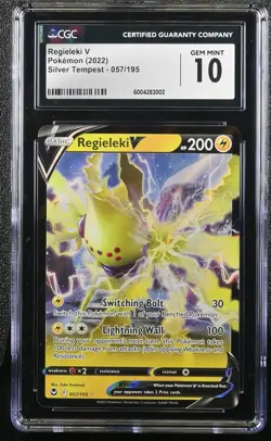 Regieleki V 057/195 (Pokemon Silver Tempest) Grade 10 Gem Mint - Image 1