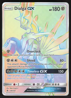Dialga GX 138/131 Secret Rare Pokemon TCG SM Forbidden Light NM - Image 1