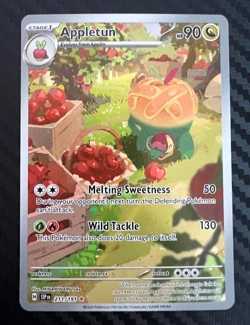 Pokemon TCG Appletun 211/191 SV08: Surging Sparks Illustration Rare Holo NM - Image 1