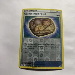 Pokemon Unidentified Fossil 157/189 Astral Radiance Reverse Holo Uncommon - Image 1