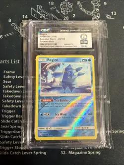2018 Pokemon Regice Celestial Storm 45/168 Rev Holo World Record Gray Collection - Image 1