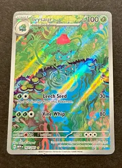 2023 POKEMON SCARLET & VIOLET 151 IVYSAUR ILLUSTRATION RARE #167/165 - Image 3