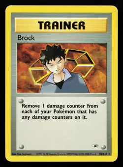 Brock 98/132 Rare Gym Heroes Pokemon Card - Image 1