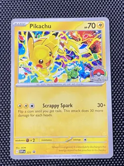 Pikachu SVP 225 World Championship 2025 Scarlet & Violet Promo Pokemon Card NM - Image 1
