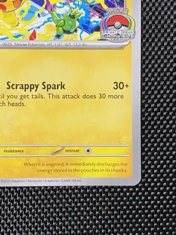 Pikachu SVP 225 World Championship 2025 Scarlet & Violet Promo Pokemon Card NM - Image 4