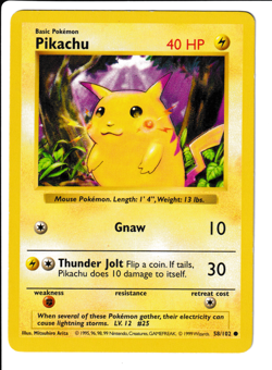 PIKACHU - 58/102 - Base Set - Pokemon Card - MP Unlimited - Image 1