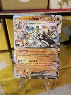 Cornerstone Mask Ogerpon ex Prize Pack Series 6 Promo Pokemon Card NM/LP Stamp - Image 1