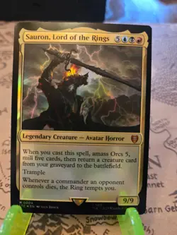 MTG Sauron, Lord of the Rings Commander: the Lord of the Rings Foil Mythic NM - Image 1