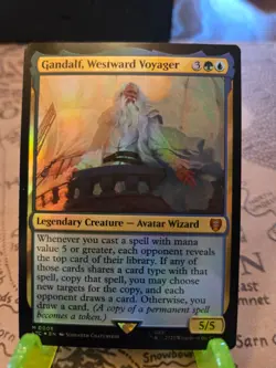 MTG Gandalf, Westward Voyager Commander: the Lord of the Rings Foil Mythic NM - Image 1