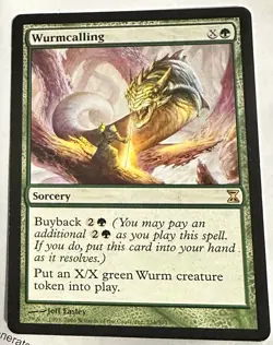 MTG Magic the Gathering Rare Wurmcalling Time Spiral - Image 1