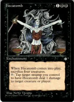 1995 Magic The Gathering Ice Age Hecatomb Light Play - Image 1