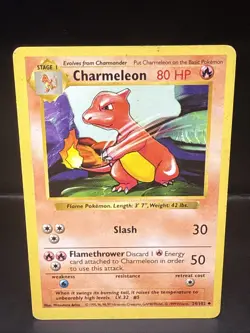 Pokemon TCG English Charmeleon Shadowless 24/102 Base Set - LP - Image 1