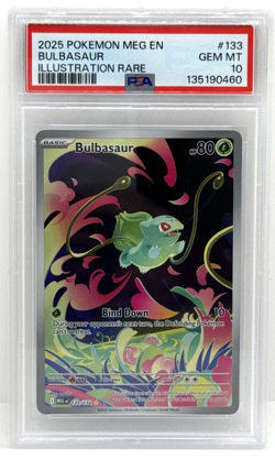 2025 Pokemon Mega Evolutions Bulbasaur Illustration Rare PSA 10 - Image 1