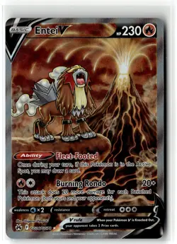 Entei V ⭐ GG36 Holo Rare V Crown Zenith Galarian Gallery 2023 Pokemon NM/LP - Image 1