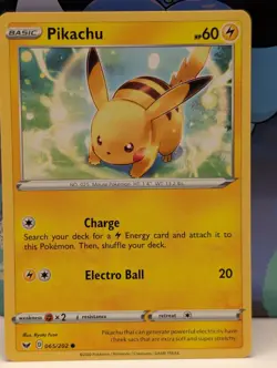 Pokemon TCG Pikachu SWSH01: Sword & Shield Base Set 065/202 LP - Image 1