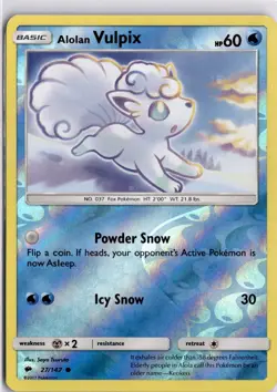 Pokemon Alolan Vulpix 27/147 Burning Shadows Reverse Holo Pokemon Trading Card - Image 1