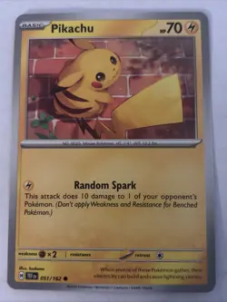 Pikachu 051/162 - Pokemon TCG Temporal Forces (2024) - Near Mint (NM) - Image 1