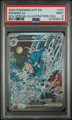 2024 POKEMON SVP EN-SV BLACK STAR PROMO #131 KINGDRA EX PSA 9 - Image 1