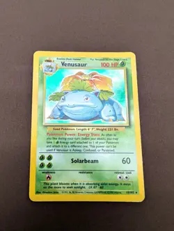Pokemon TCG Venusaur Holo Rare Card Base Set 15/102, 1999 LP - Image 3