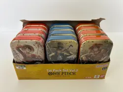 One Piece TCG Vol. 2 Tin Pack Display Set TS-02 Lot Of 12 English 24 Packs - Image 1