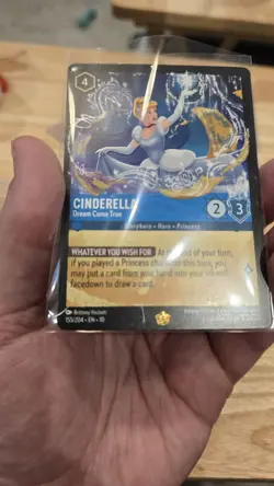 LORCANA WHISPERS IN THE WELL CINDERELLA LEGENDARY 155/204 TEXTURED DISNEY - Image 2