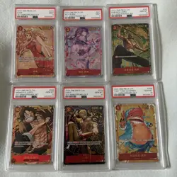 One Piece Card Red Nami Chinese Edition 1st Anniversary 【PSA 9 / 10】 6-piece set - Image 1