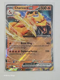 Pokemon Charizard ex 006/165 MEW EN Holo Fire Standard Card English 2023 - Image 3