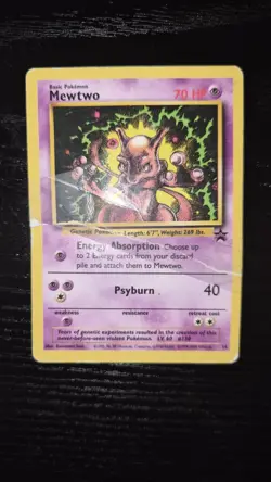 Mewtwo 14/53 Promo WoTC Promo HP/DMG Pokemon Card TCG Damaged Played - Image 1