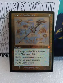 Staff of Domination 119 Foil Schematic The Brothers' War Retro Artifacts - Image 1