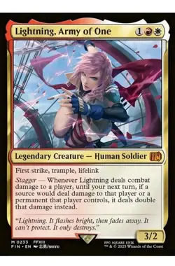 1x MTG Lightning, Army of One - Final Fantasy Mythic! NM Mint! - Image 1