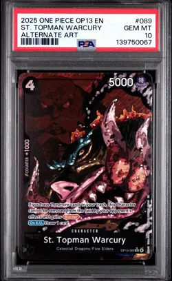 2025 ONE PIECE OP13-CARRYING ON HIS WILL ALTERNATE ART ST. TOPMAN WARCURY PSA 10 - Image 1