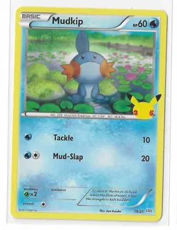 Mudkip 19/25 Non-Holo 25th Anniversary McDonald's Promo 2021 Pokemon TCG Card NM - Image 1