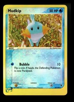Mudkip 59/109 EX Ruby Sapphire 2003 Reverse Holo e-Series Pokemon Card TCG - Image 1