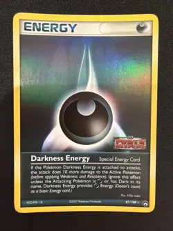 POKEMON DARKNESS ENERGY #87/108 RARE EX POWER KEEPERS STAMPED VLP CARD - Image 1