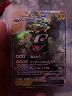 Pokemon Alolan Golem GX Holo Ultra Rare TCG Card Crimson Invasion 34/111 - Image 1
