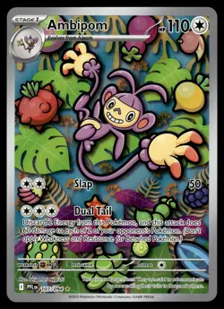 AMBIPOM 107/094 Illustration Rare Phantasmal Flames Pokemon NM - Image 1