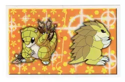 Pokemon Card - 1999 Sandshrew & Sandslash Stickers - Topps Merlin Vtg - Image 1