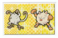 Pokemon Card - 1999 Mankey & Primeape Stickers - Topps Merlin Vtg - Image 1