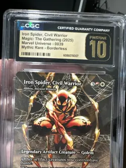 Iron Spider, Civil Warrior 0039 Mythic Borderless MTG Spiderman CGC Pristine 10 - Image 3