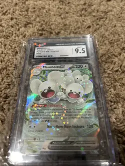 Maushold EX 155/182 Holo Double Rare Paradox Rift Pokemon TCG CGC Grade 9.5 Mint - Image 1