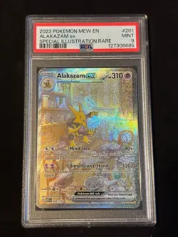 PSA 9 Alakazam EX SIR 201/165 Pokemon 151 Scarlet and Violet Graded Card Kanto - Image 1