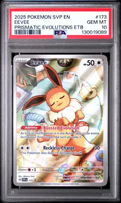 2025 POKEMON SVP EN-SV BLACK STAR PROMO #173 EEVEE PSA 10 - Image 1