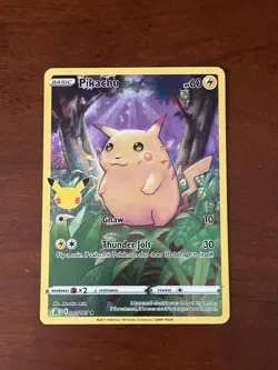 Pikachu 005/025 Pokemon TCG Card Holo 25th Anniversary Celebrations Near Mint NM - Image 1