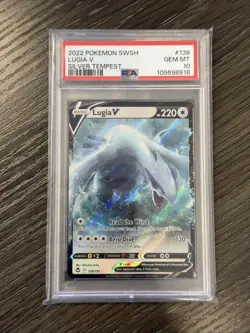 PSA 10 Lugia V #138 Pokemon SWSH Silver Tempest English 2022 - Image 1