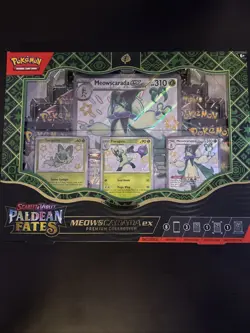 Pokemon Scarlet & Violet Paldean Fates Premium Collection Meowscarada EX Box NEW - Image 1