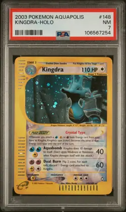 2003 POKEMON AQUAPOLIS #148 KINGDRA-HOLO PSA 7 - Image 1
