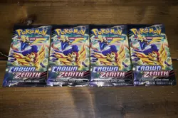 New & Sealed! Pokemon Crown Zenith Booster Packs x4 - Image 1